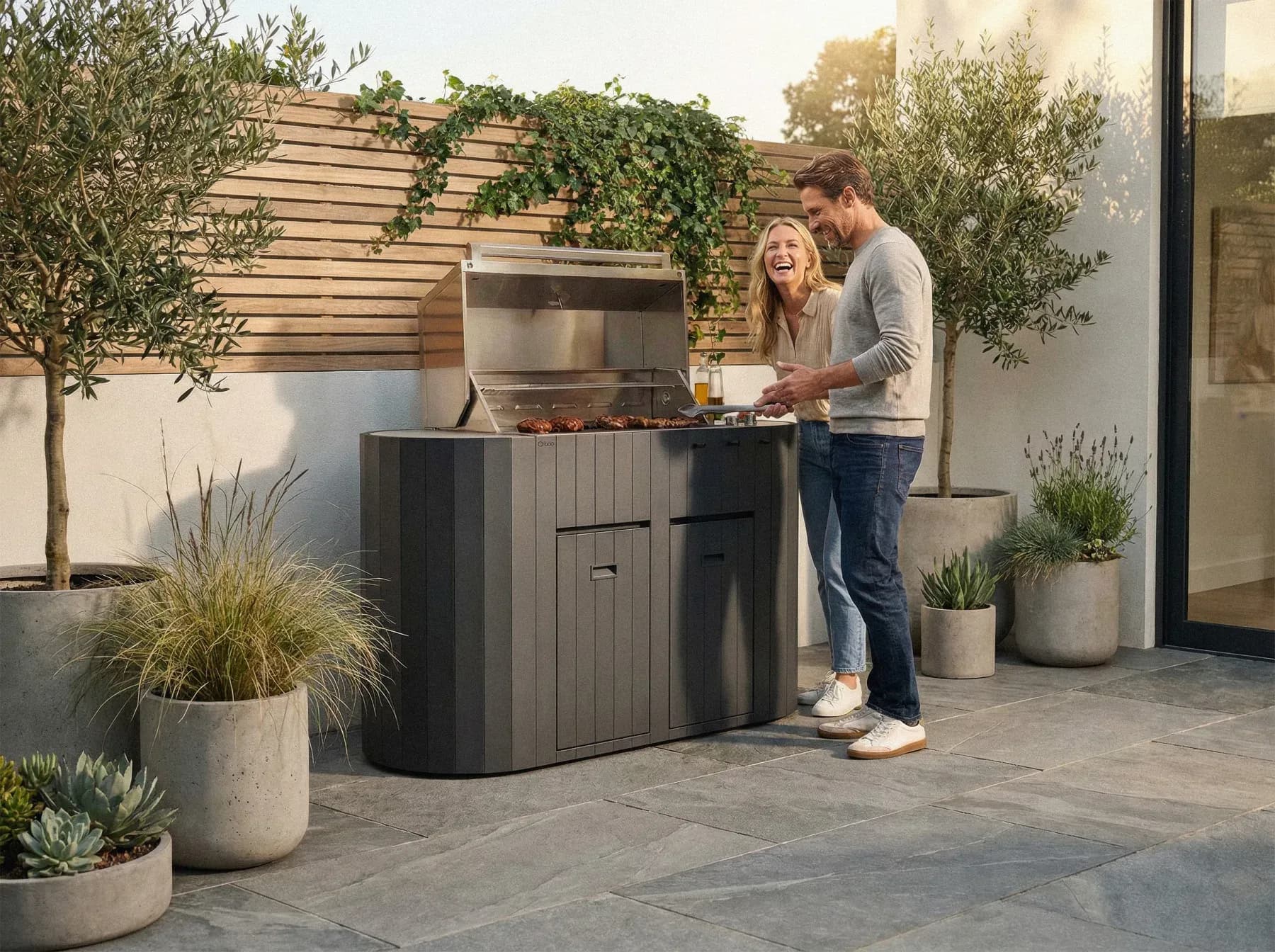 Cuisine Ovo avec grill intégré et généreux plan de préparation